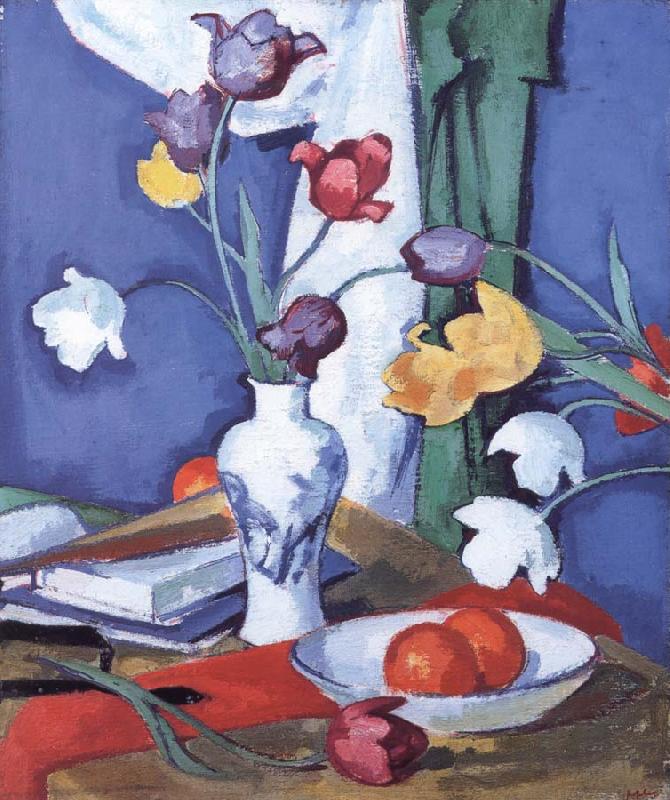 Samuel John Peploe Tulips and Fruit